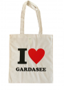 Baumwolltasche weiß "I Love Gardasee"